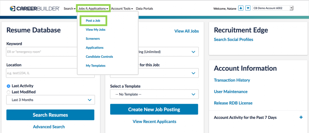 Careerbuilder Post A Job