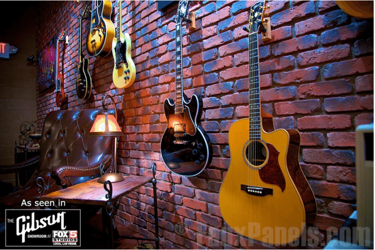 guitars used as unique wall decor