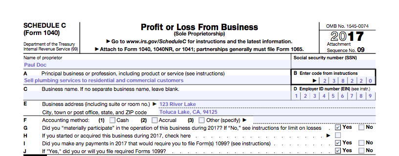 turbo tax business and home schedule c