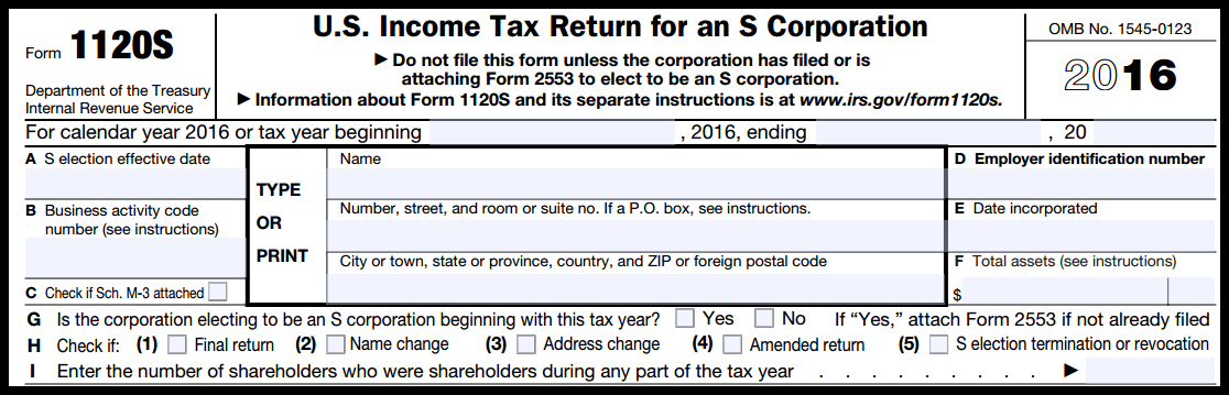 Irs Form 1120s Definition Download And Filing Instructions 1421