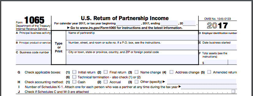 sample 1065 tax return