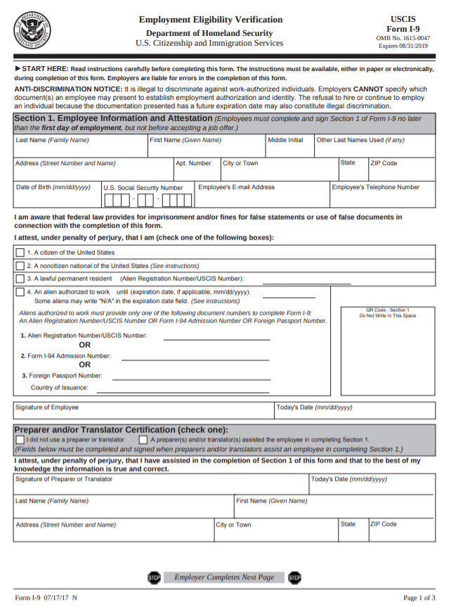 I9 Form Definition, Requirements & How to Complete