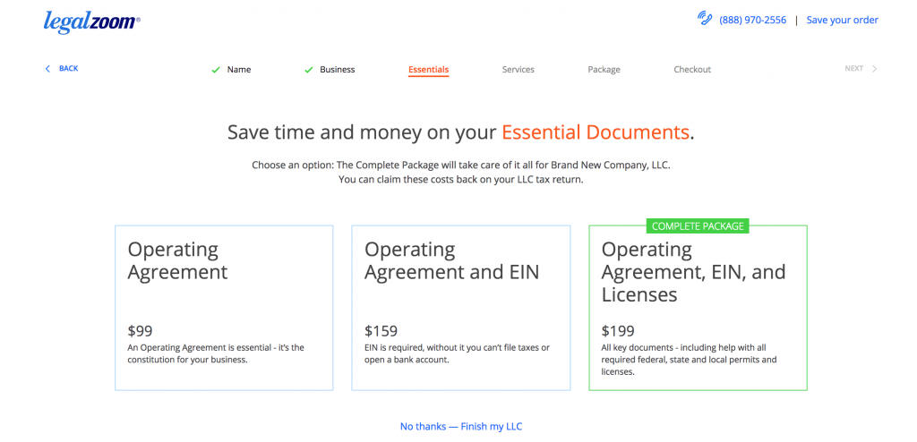 legal zoom llc setup