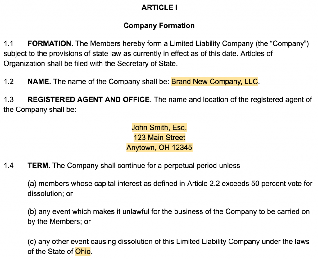 Llc Partner Buyout Agreement Word Template