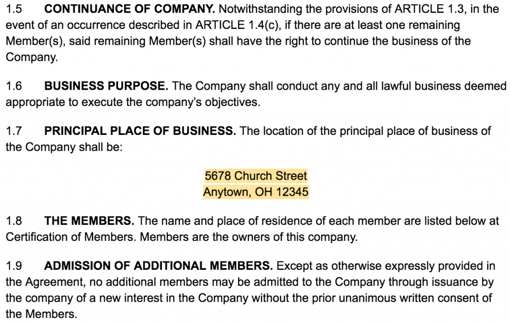 Florida Llc Operating Agreement Sample