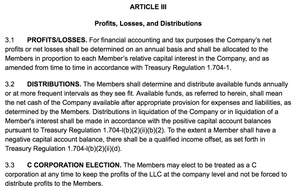 Corporation Operating Agreement Template from fitsmallbusiness.com