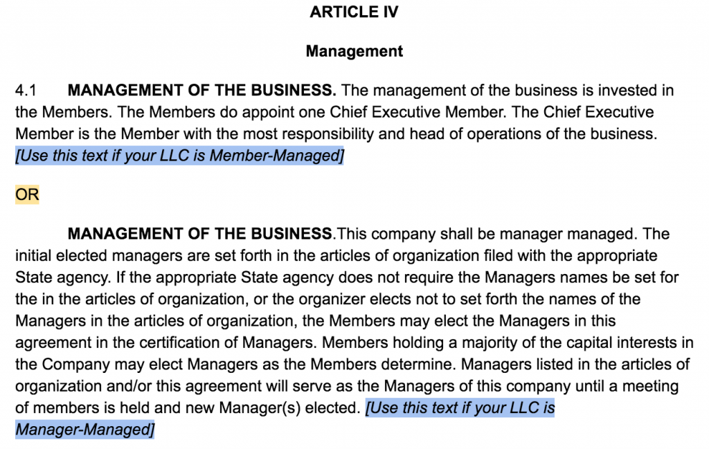 voting llc rights operating agreement LLC Create Templates] How Agreement to [ Free an  Operating