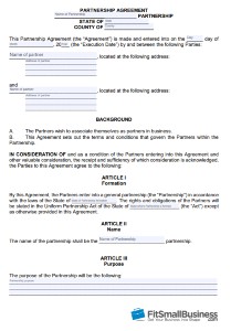 business partner agreement template