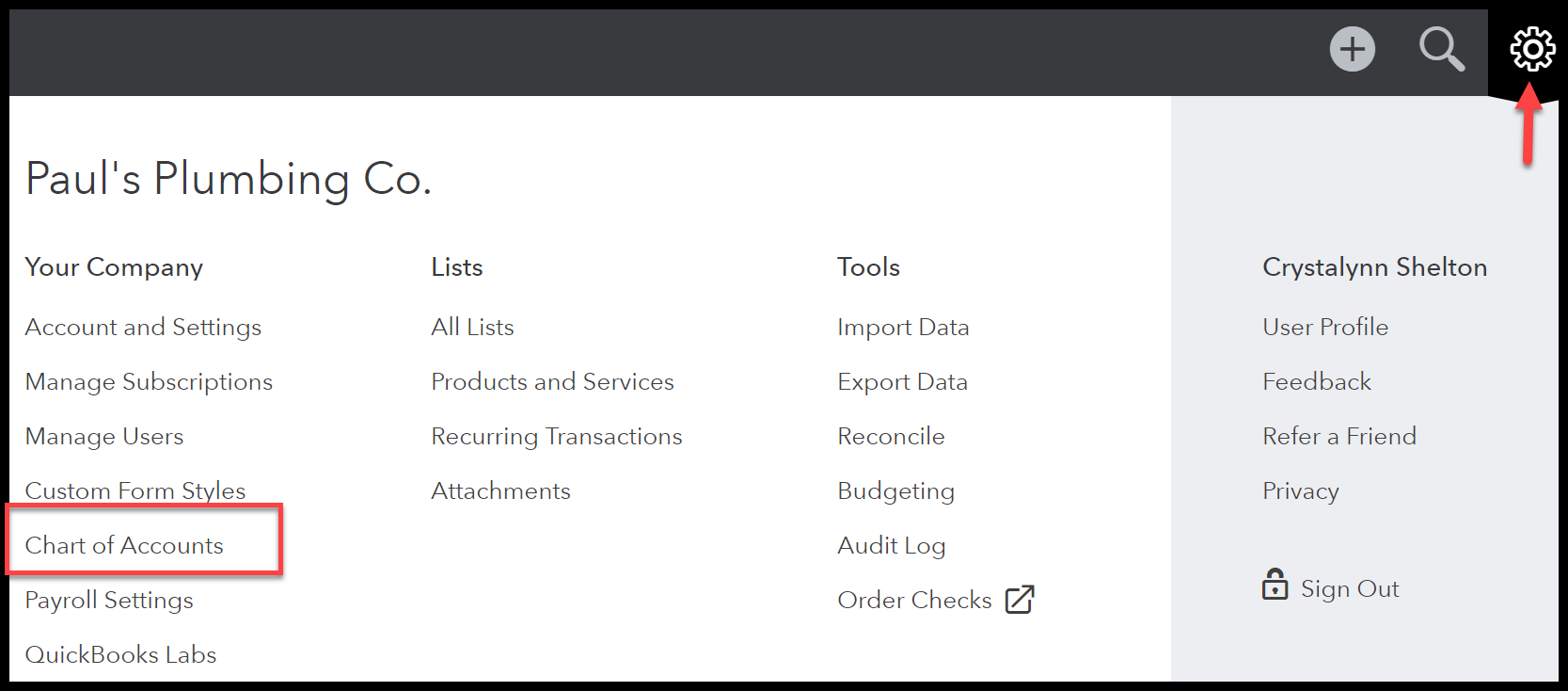 Print Chart Of Accounts In Quickbooks