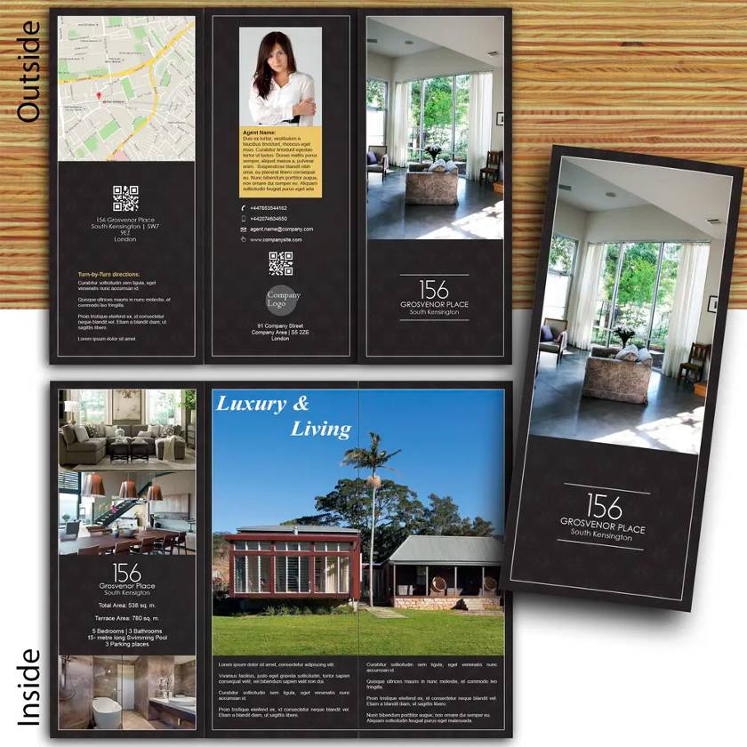 99designs Real estate trifold brochure