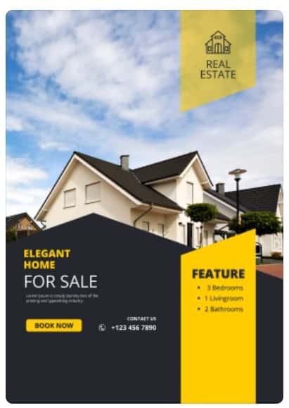 Canva sample real estate flyer
