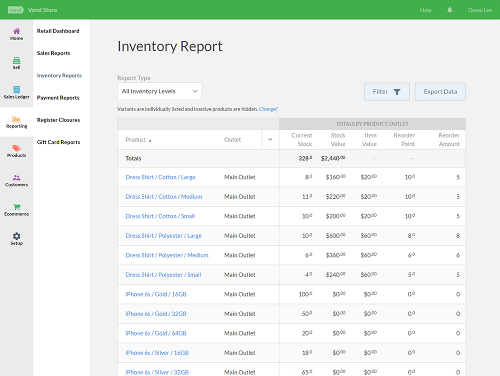 vend inventory management