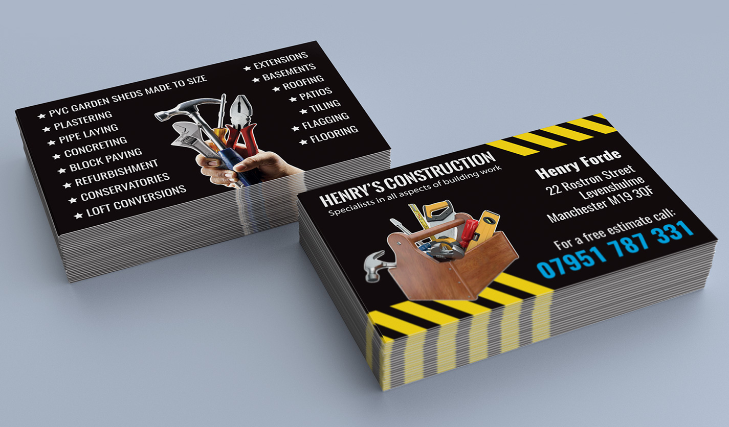 Top 20 Examples of Unique Construction Business Cards With Regard To Plastering Business Cards Templates