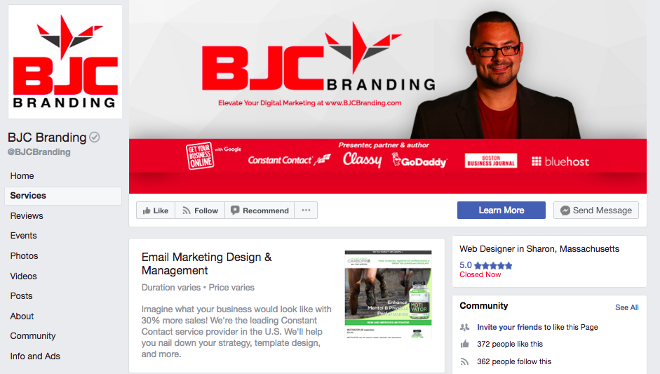 BJC Branding - facebook page template