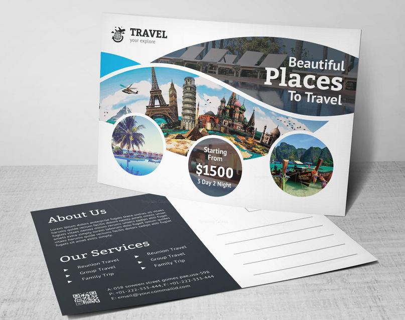 Top 25 Paid & Free Postcard Templates with Examples