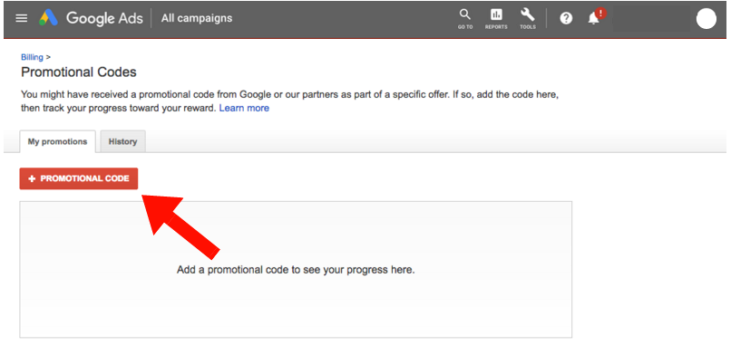 código promocional do google adwords