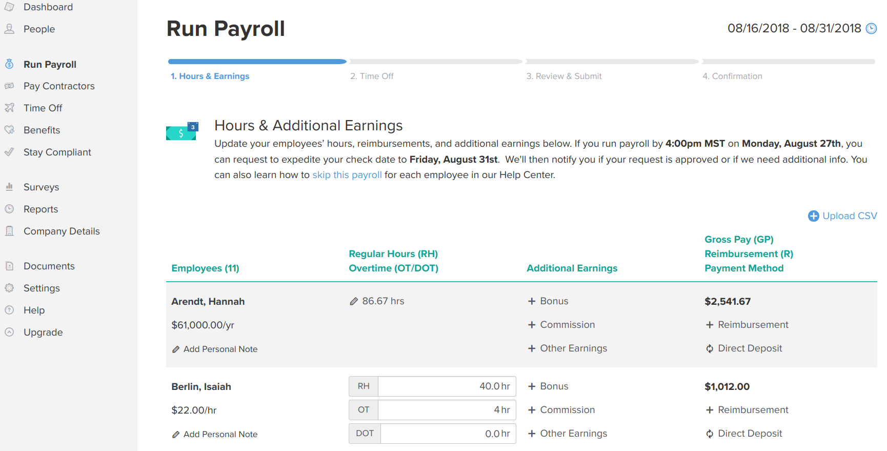 gusto how to do payroll