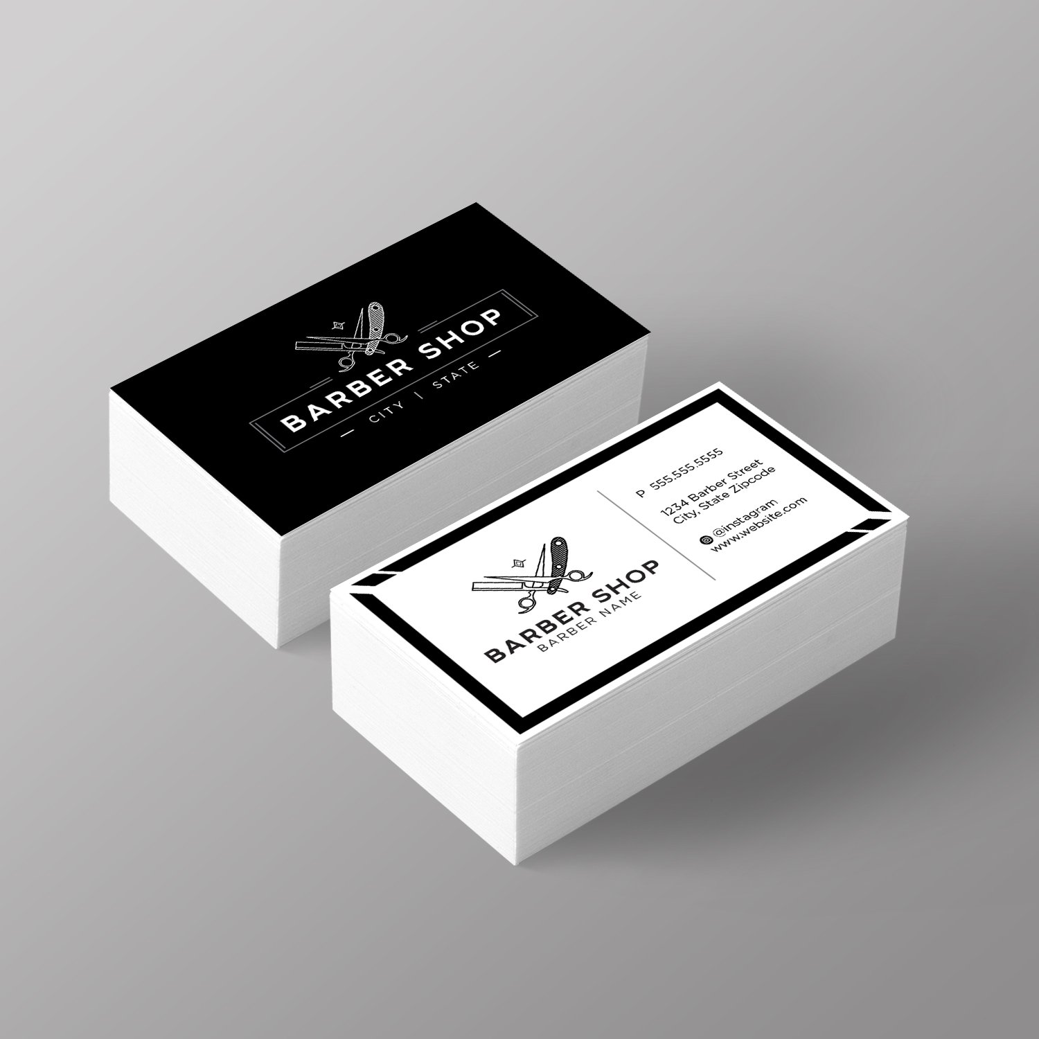 Black Barber Business Cards Arts Arts