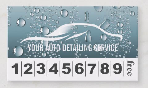 Auto Detailing Punch Card Template by Zazzle.