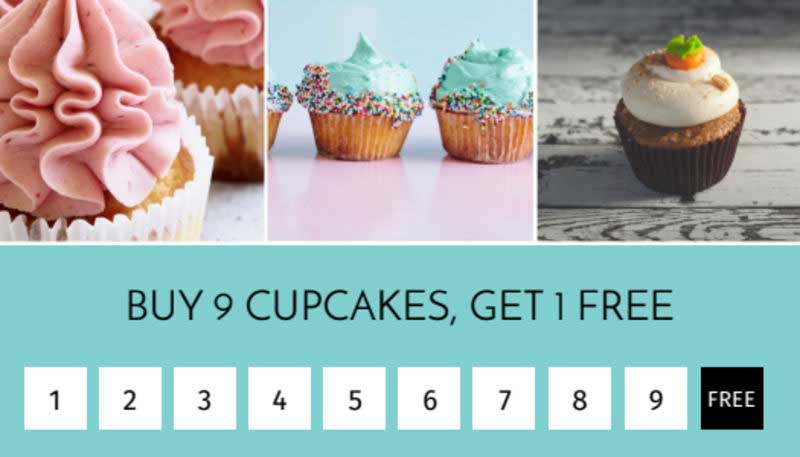 Cupcake Shop Punch Card Template by MyCreativeShop.