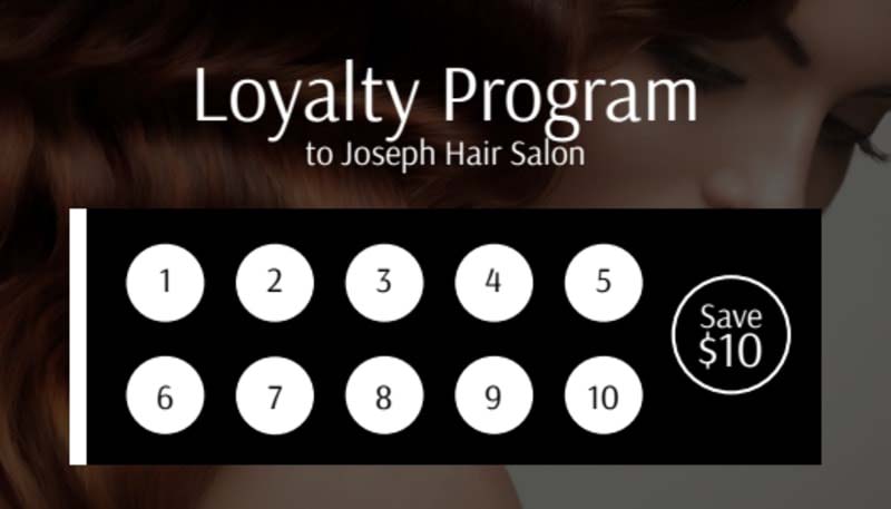 Hair Salon Punch Card Template by MyCeativeShop.