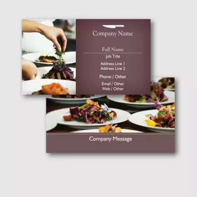 Delicious Food Business Card Template Graphicsegg