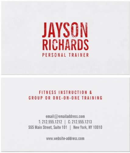 Top 27 Personal Trainer Business Cards Tips