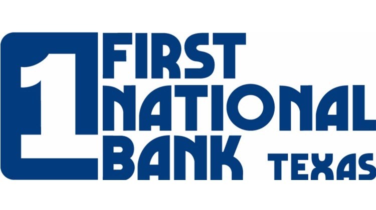 First National Bank Texas logo.