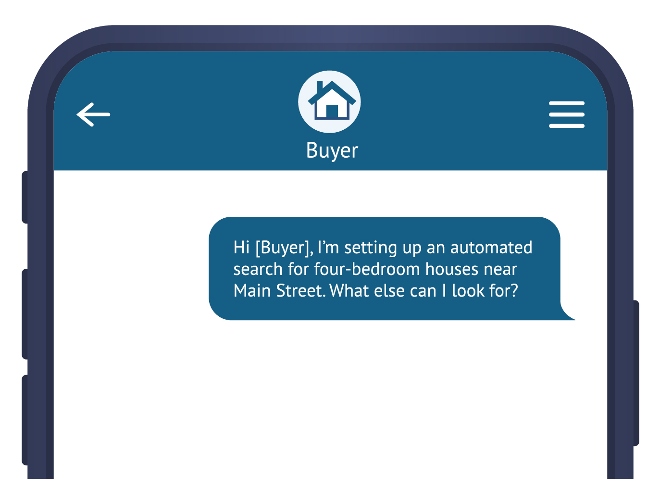 Real estate marketing buyer text messages example