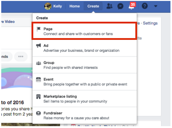 how to create a facebook business account page