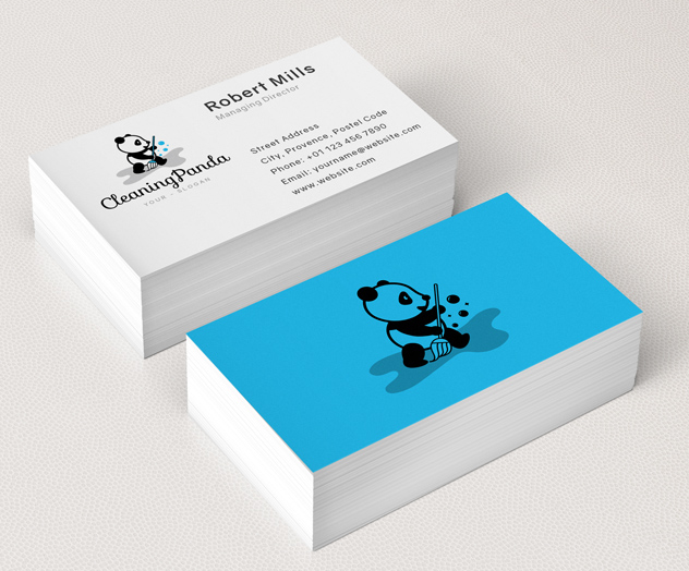 cleaning business cards