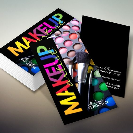 Feature a Color Palette - makeup artist business cards