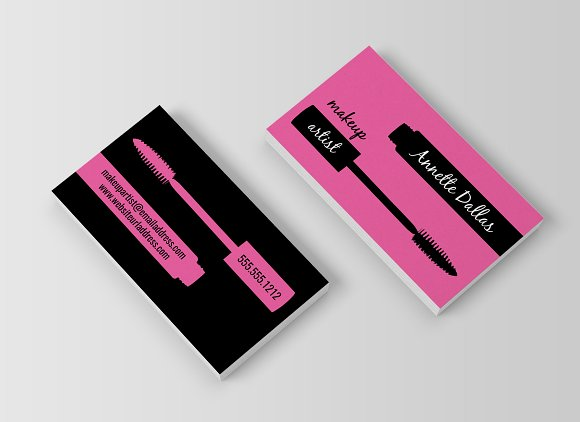 Top 25 Professional Makeup Artist Business Card Ideas