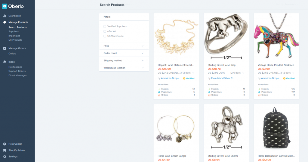 shopify dropshipping