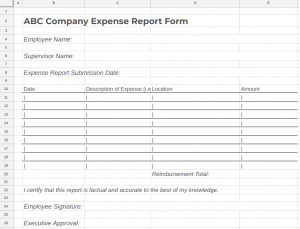 expense reports