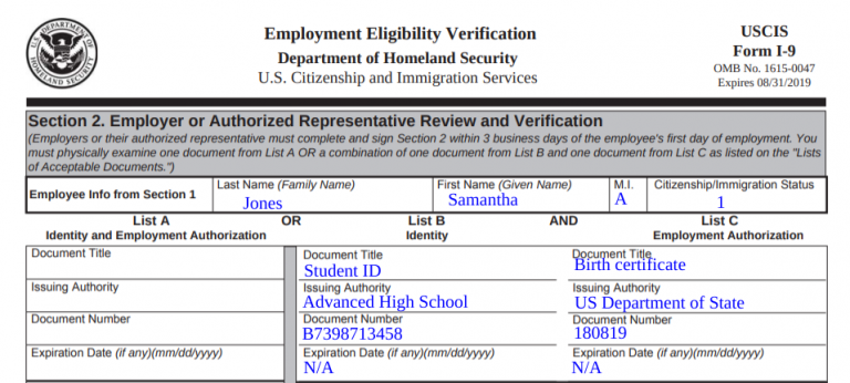 How to Fill Out the I-9 Form in 5 Steps [+Examples]