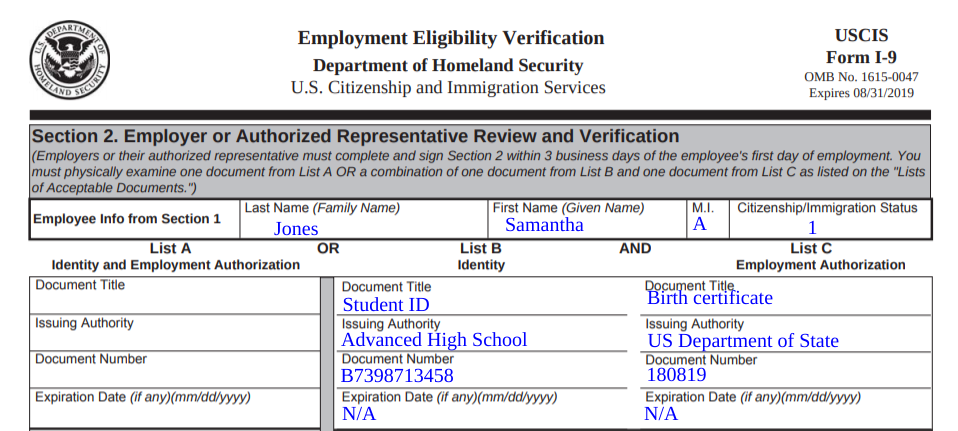 How to Fill Out the I9 Form in 5 Steps [+Examples]