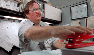 Office Space Red Stapler Gif