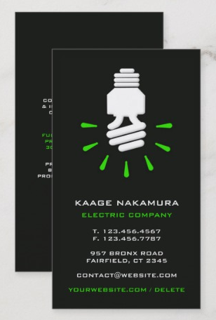 electrician business cards