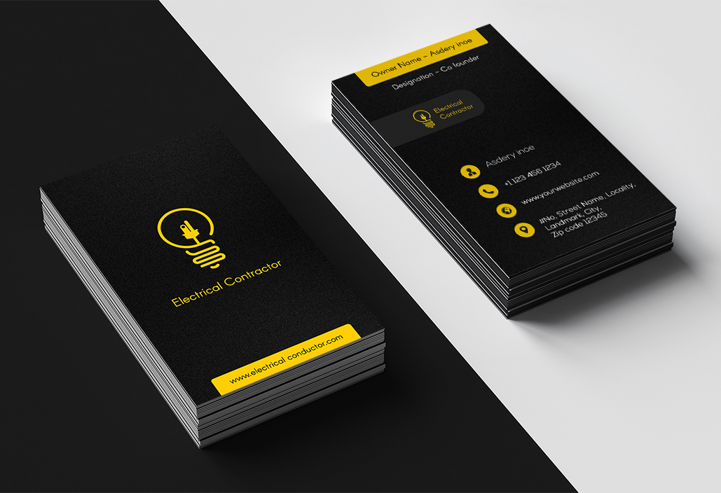 Electrician Business Cards : Stylish Electrician Business Cards Template Printable ... / Chrise6 created a custom business card on 99designs.