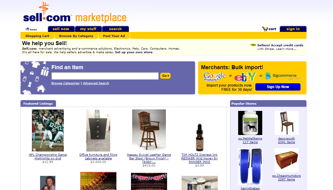 Sell.com - Free Advertising Sites