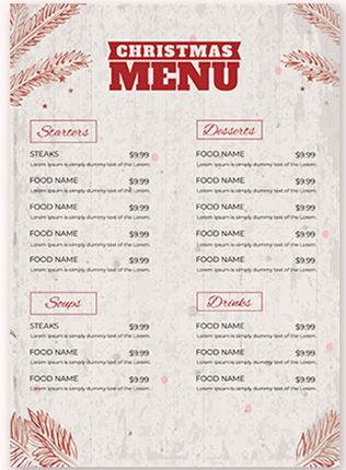 Bbq Menu Template