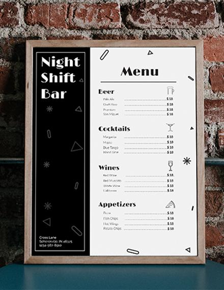 free catering menu templates for microsoft word