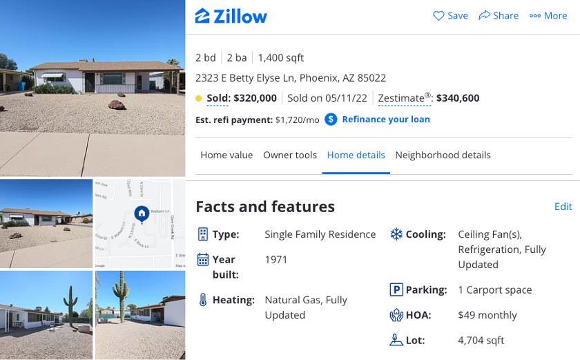 Zillow famously provides Zestimates which are general estimates of homes value.