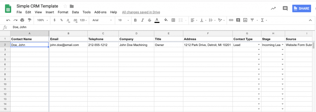 How to Create a Google Sheets CRM in 7 Steps   Free Template