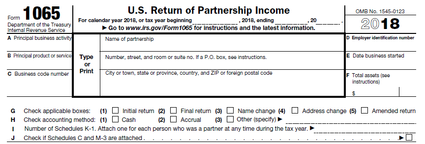 1065 tax return example