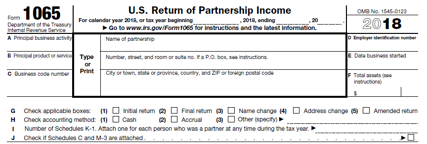 1065 tax instructions