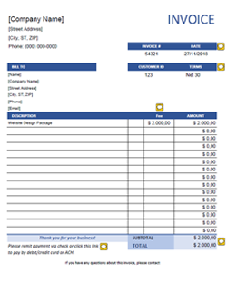 Reimbursement Invoice Sample