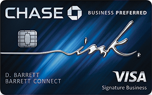 Chase Ink Business Card sample.