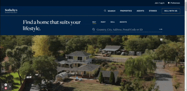 Sotheby International Realty with virtual tours website